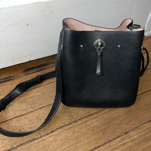 Kate Spade New York Small Black Marti Bucket Bag Crossbody Purse